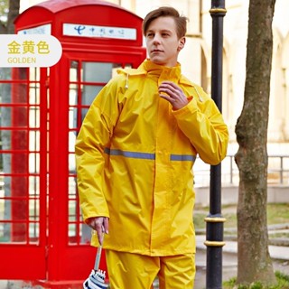 ชุดกันฝน สีกรมท่า มีแถบสะท้อนแสง New Alitech รุ่นหมวกติดเสื้…