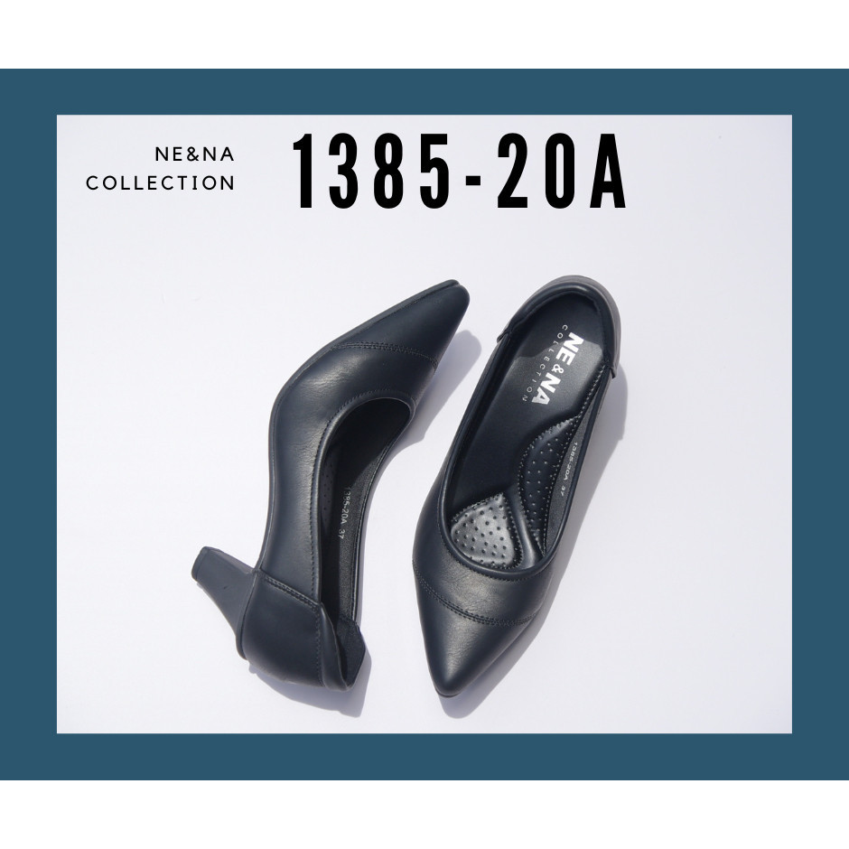 รองเท้าเสริมส้น รองเท้าเเฟชั่นผู้หญิงเเบบคัชชูทำงานส้นปานกลาง No. 1385-20A NE&amp;NA Collection Shoes