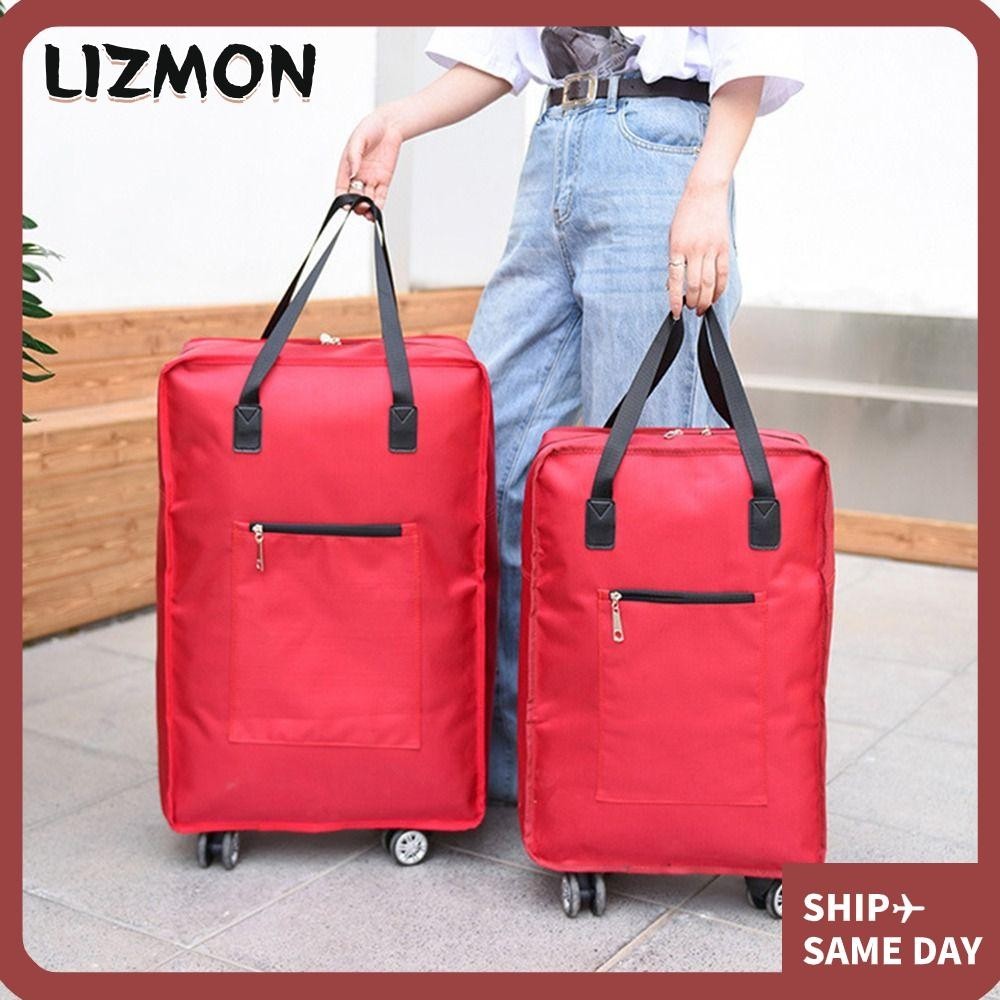 Lizmon กระเป๋าเดินทางล้อลาก แบบพับได้ ขยายได้ พร้อมล้อลาก หลายช่อง