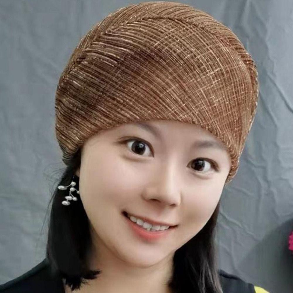 Lidyedat165 Turban หมวก, Breathable Elegant Headscarf, แฟชั่นลูกไม้ฤดูร้อนมุสลิม Head Wraps ผู้หญิง - รูปที่ 7