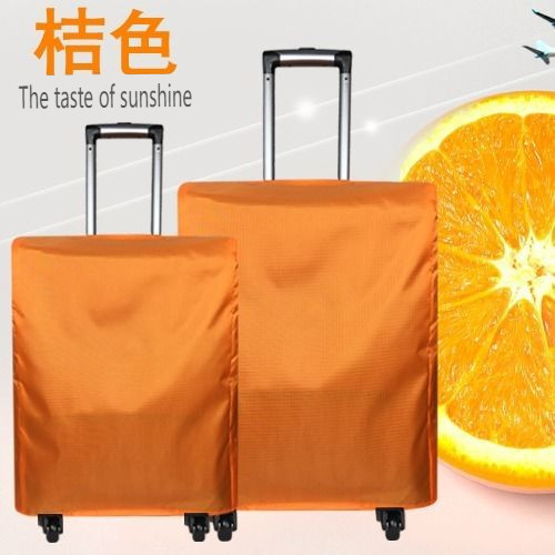 Sanchengqcby2 ผ้าคลุมกระเป๋าเดินทาง ผ้าออกซฟอร์ด กันน้ํา กันฝุ่น กันฝน สีส้ม 20 24 26 28 29 นิ้ว