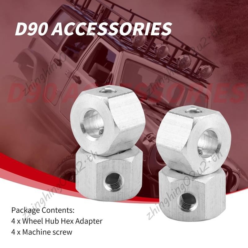 อะแดปเตอร์ดุมล้อโลหะ หกเหลี่ยม 5 มม. เป็น 12 มม. สําหรับอัพเกรดรถบังคับ WPL D12 C14 C24 B14 B16 MN D90 D91 4 ชิ้น - รูปที่ 5