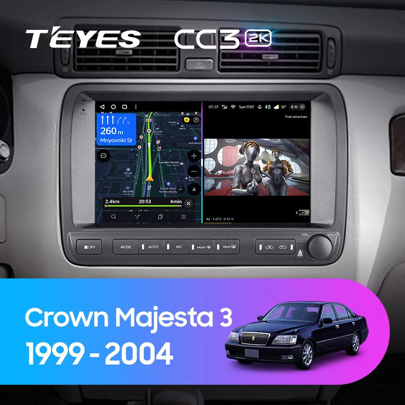 Teyes CC3L CC3 2K เครื่องเล่นมัลติมีเดีย วิทยุ GPS Android 10 No 2din 2 din 3 S170 1999-2004 สําหรับรถยนต์ Toyota Crown Majesta