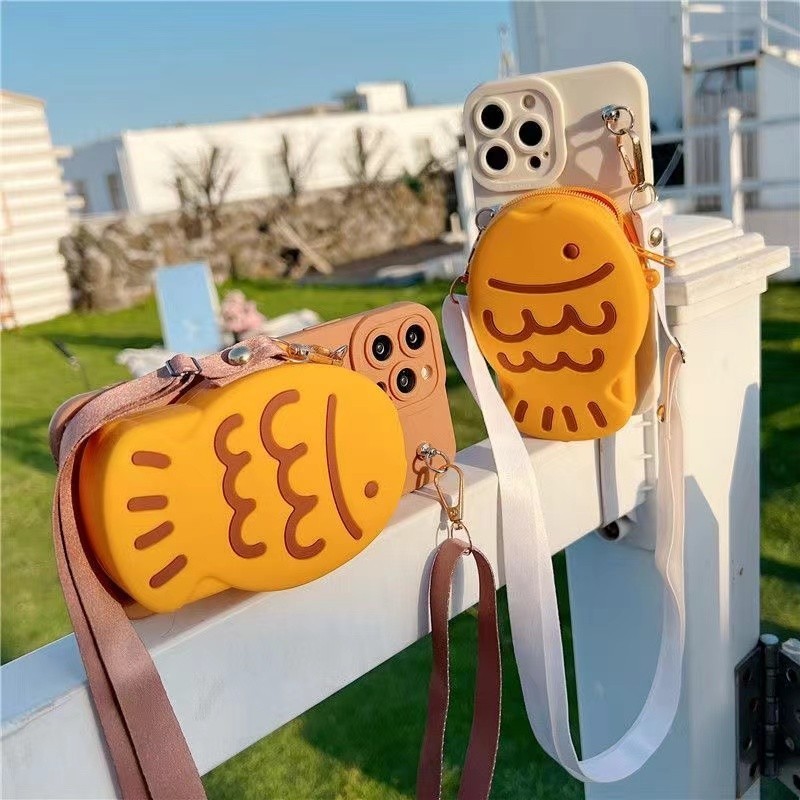 Taiyaki กระเป๋าใส่เหรียญกระเป๋าสตางค์สําหรับ OPPO Reno 12 Pro 12F 11F 11 Pro A60 A17 A3 Pro 5G F27 Pro + A78 A58 A18 A38 4G A79 5G ค้นหา X7 Ultra X6 Pro เคสซิลิโคน