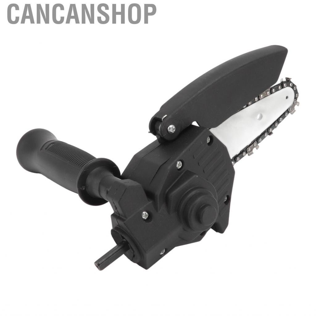 Cancanshop 4in Electric Pruning Saw Hand Drill to Chainsaw Converter Woodworking Logging Mini Chain Adapter Set