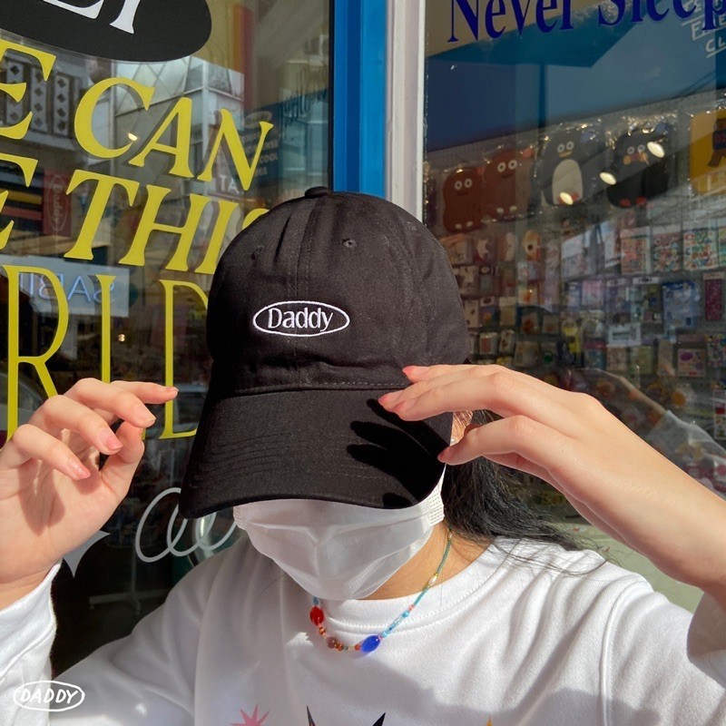 หมวกแฟชั่น DADDY | Daddy Cap! Black หมวกแก๊ป ปัก DADDY สีดำ