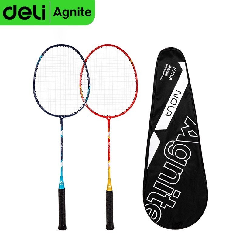 Deli Agnite แถมกระเป๋าใส่ไม้แบด ออกกําลังกาย Badminton racket    แพคคู่ ไม้แบดมินตัน (2 อัน)