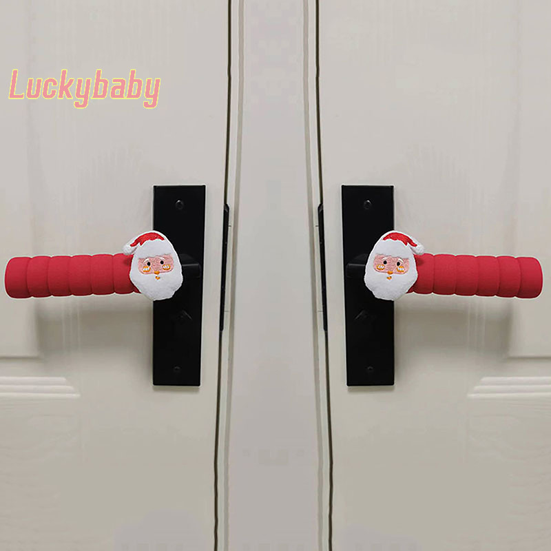 [เด็กโชคดี] มือจับประตูคริสต์มาสฝาครอบป้องกันมือจับประตูฝาครอบป้องกันการชนกันประตูตกแต่งห้องใหม่ - รูปที่ 7