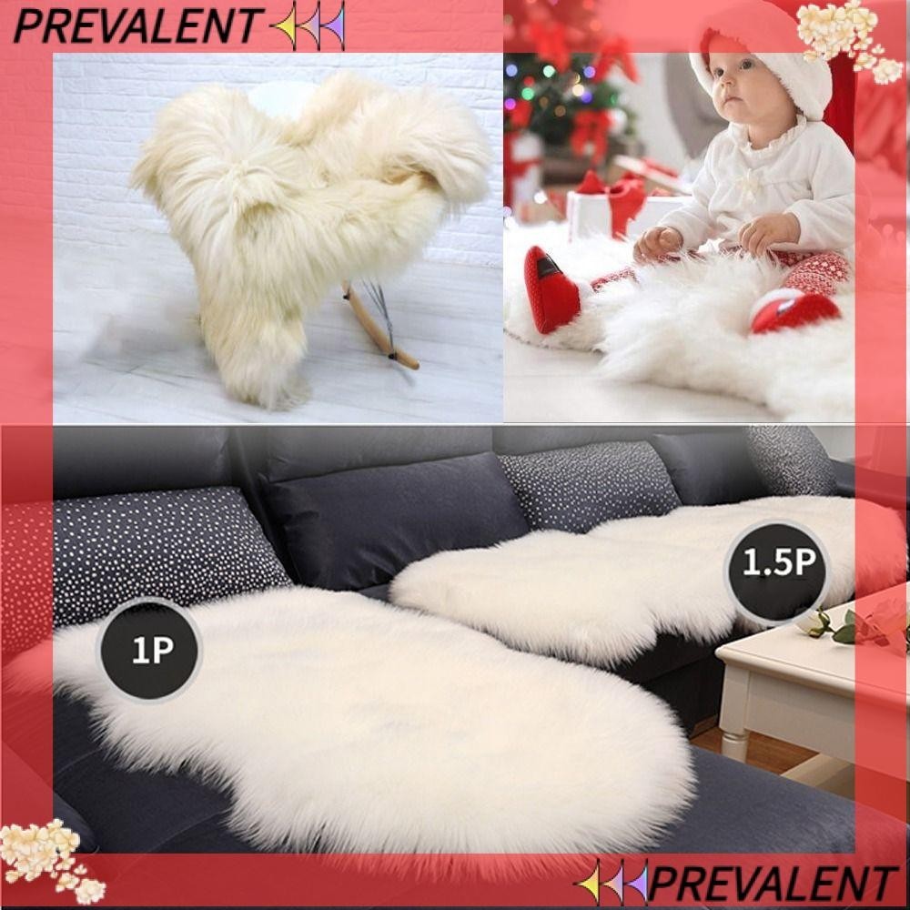 Preva พรมปูพื้น ขนแกะเทียม ขนสัตว์นิ่ม ซักทําความสะอาดได้ ขนยาว พรมป้องกันพื้น กันลื่น พรมหนังแกะ