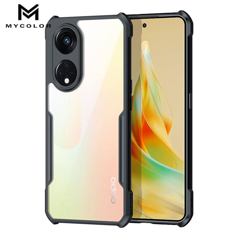 เคสกันกระแทกสําหรับ OPPO Reno 8T 8Z 8 7 7Z 6 6Z 5 5Z 4 3 2Z 2F Pro + Plus 5G 4G 2024 ปลอกอะคริลิคโปร่งใสฝาครอบ