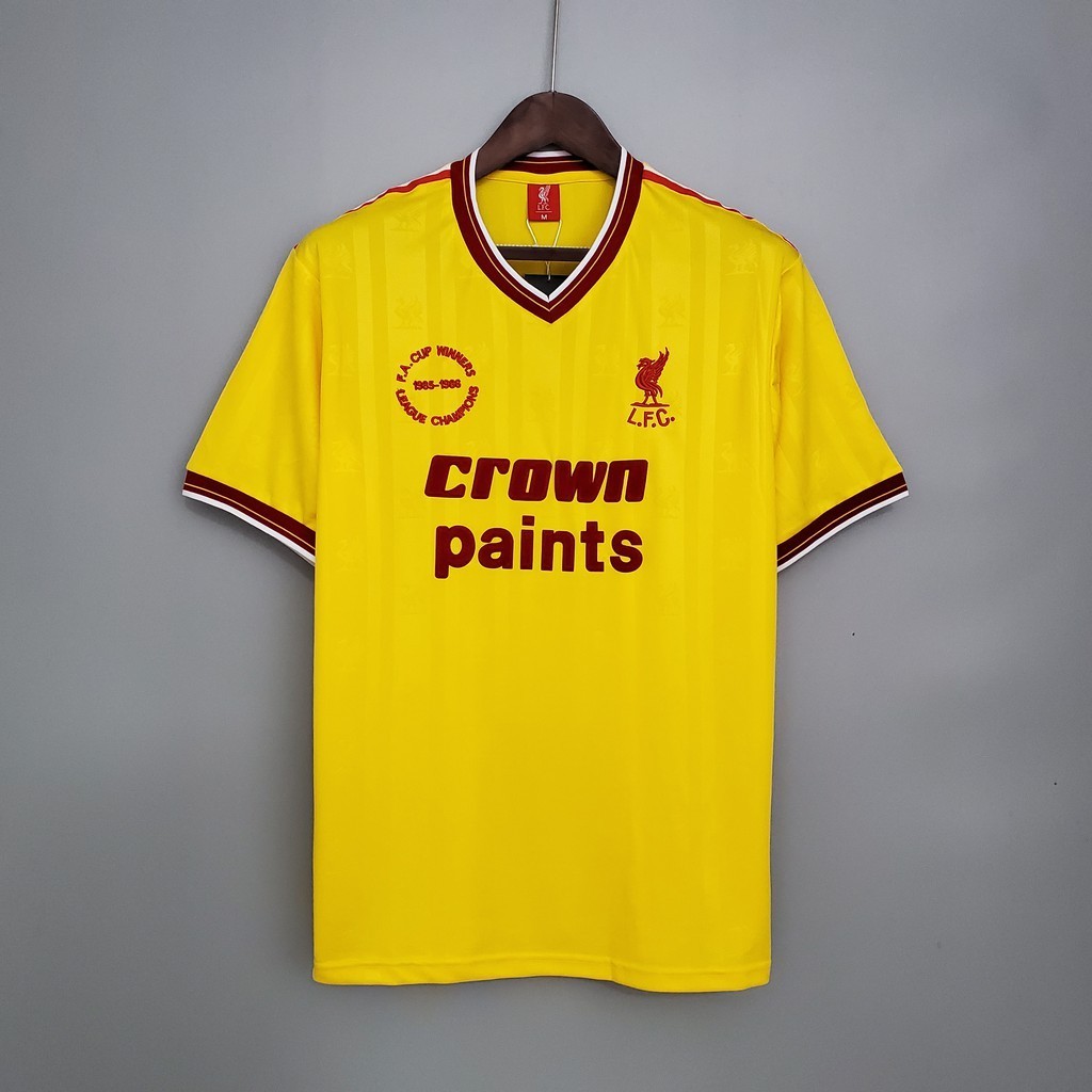 85-86 Third LFC Away Retro Soccer Jersey 1985-1986 Liverpool Third Jersey S-XXL Vintage Short Sleeve