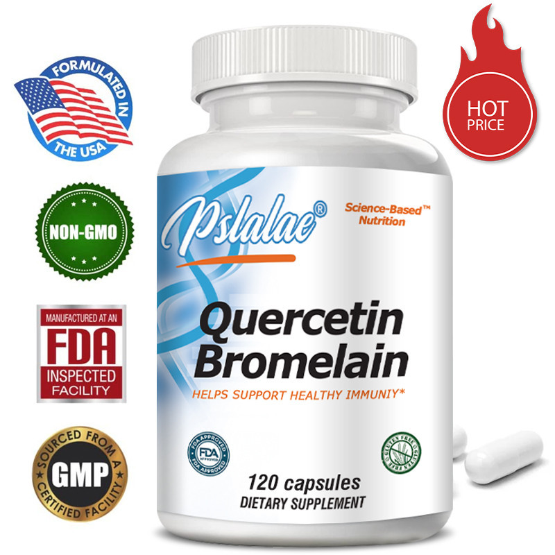 Quercetin Bromelain - ช่วยรองรับสุขภาพโดยรวมโดยหนุนภูมิคุ้มกัน สุขภาพหัวใจ ร่วมความสะดวกสบาย ย่อยอาหารเพื่อสุขภาพ สุขภาพทางเดินหายใจและตอบสนองการอักเส