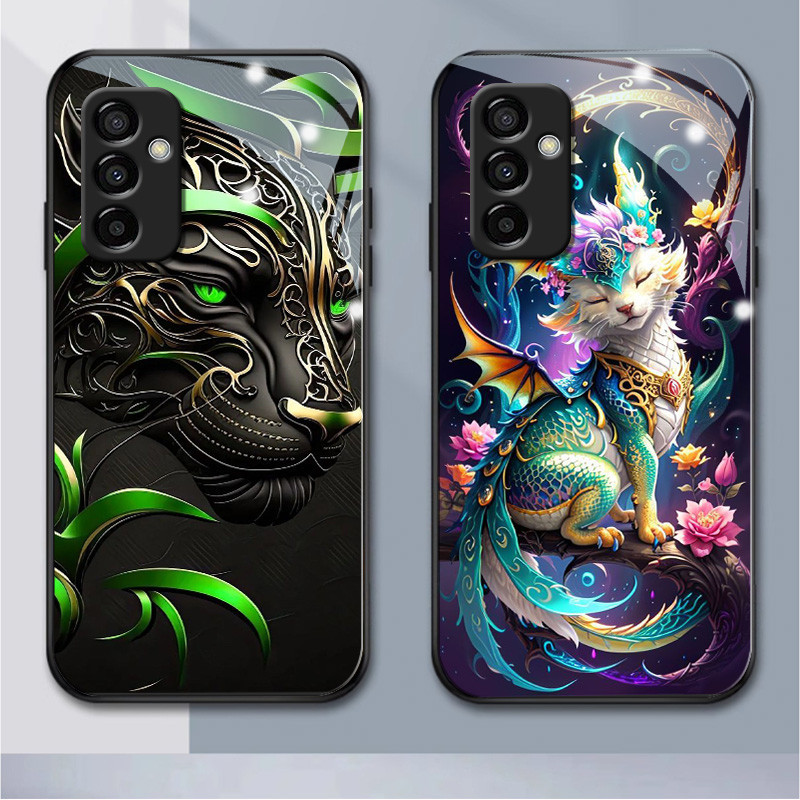 เคสโทรศัพท์มือถือแบบแก้ว สําหรับ Samsung A345G A01 A02 M02 A03 A04 A11 M11 A135G A04S A14 A735G A545