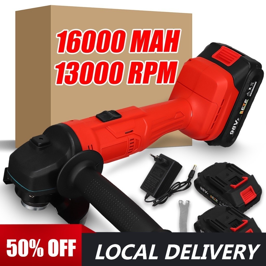 เครื่องเจียรไฟฟ้าไร้สาย 1500W ความเร็วตัวแปร สําหรับแบตเตอรี่ DIY