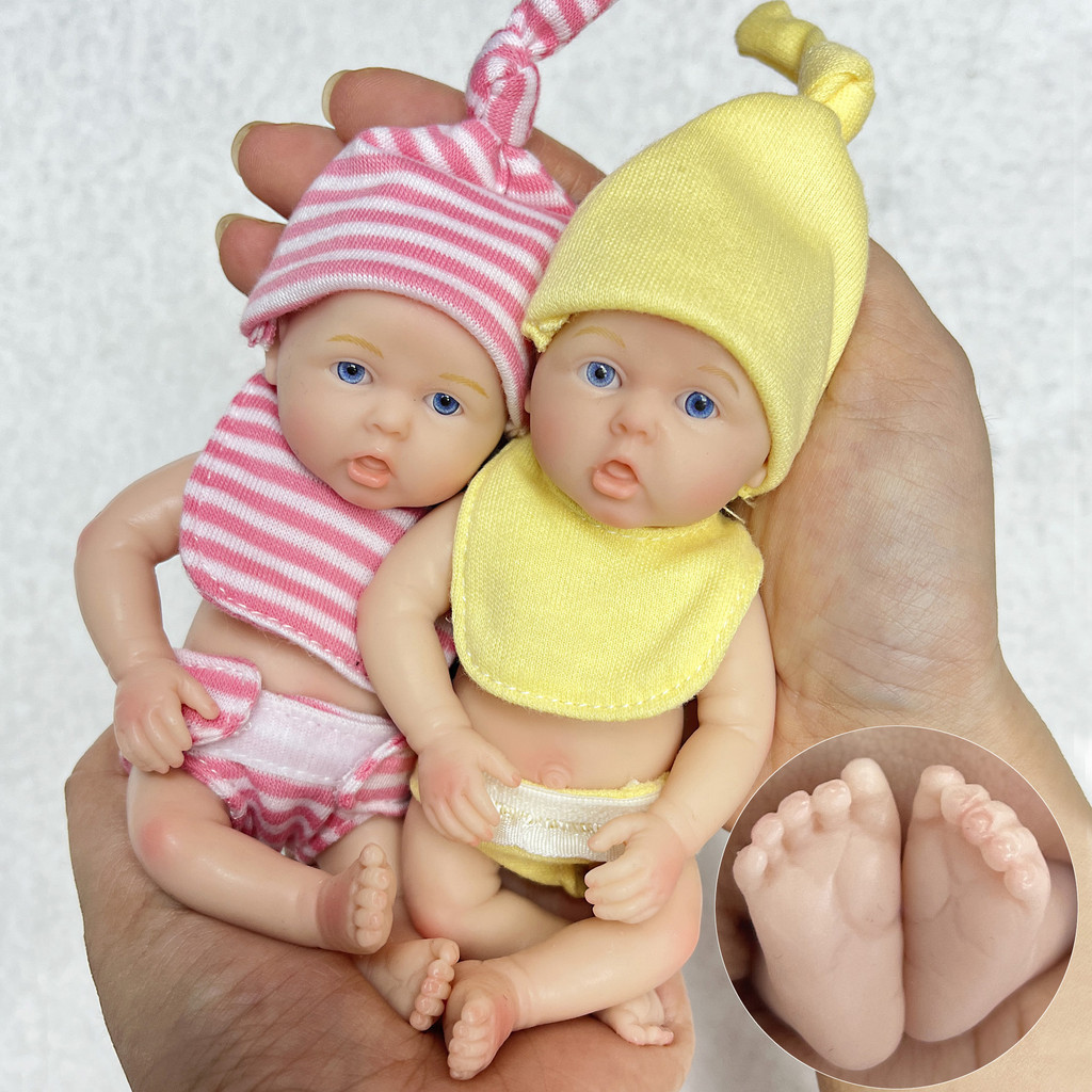 ตุ๊กตาเด็กทารกเสมือนจริง ซิลิโคนนิ่ม ขนาดเล็ก 6 นิ้ว สําหรับเด็กผู้หญิง