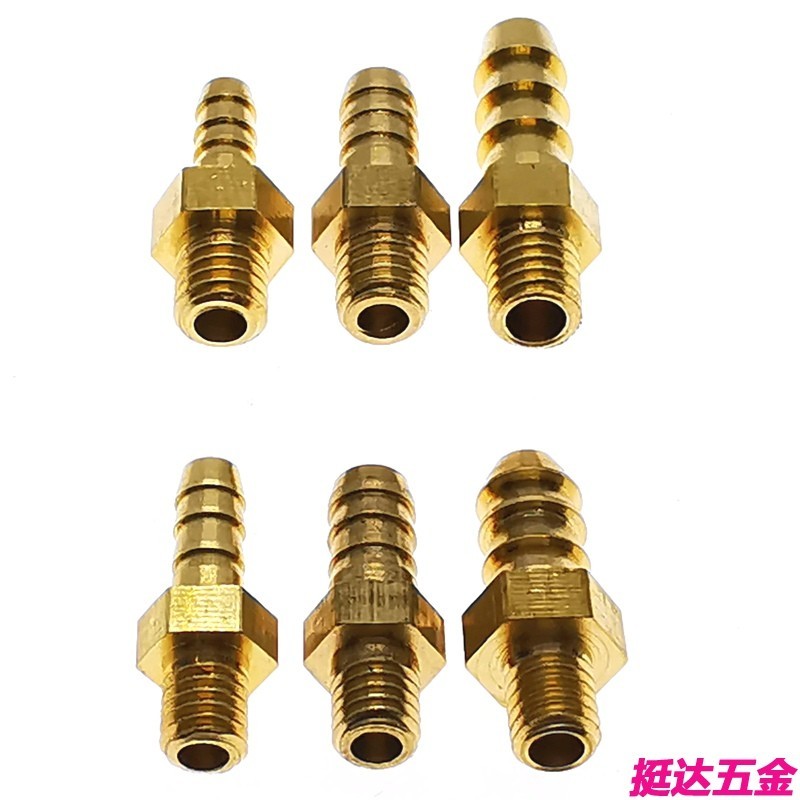 [M4-M8] ข้อต่อท่อหนังทองแดง ขนาดเล็ก M5 M6 - รูปที่ 2