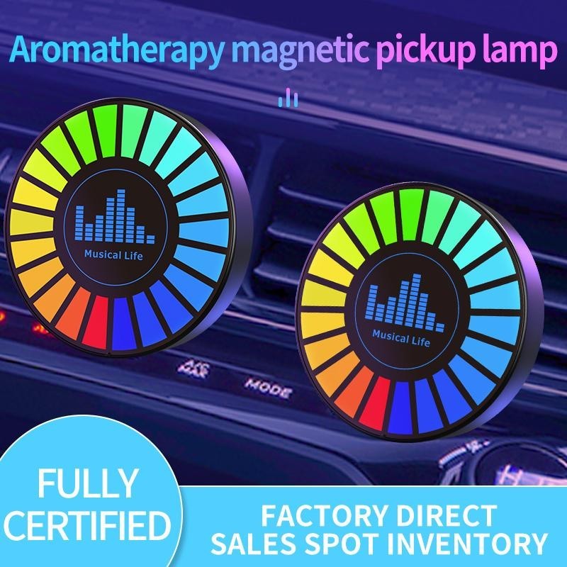 GOOJODOQ ไฟ RGB ทรงกลม ควบคุมด้วยเสียง สีสันสดใส สําหรับเล่นเกม ฟังเพลงในรถยนต์