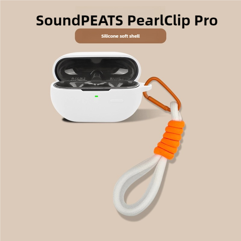 for SoundPEATS PearlClip Pro Case Protective Nylon Lanyard Soft Cover Headphone Shells Washable Housing Anti Dust Sleeve Hand Rope Strap Accessories - รูปที่ 3