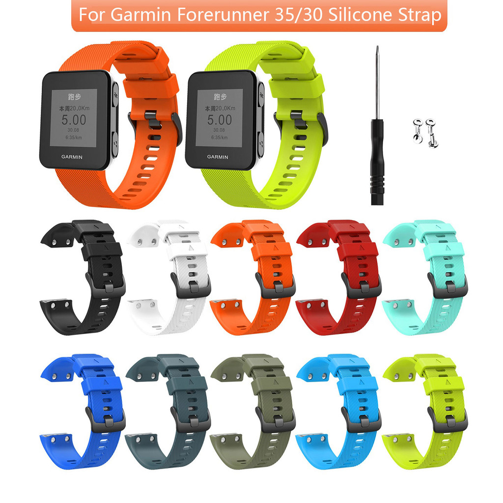 Garmin Forerunner 35 30 สมาร์ทนาฬิกาซิลิโคนสายกีฬาสายรัดข้อมือเปลี่ยนสายคล้องข้อมือด้วยเครื่องมือ