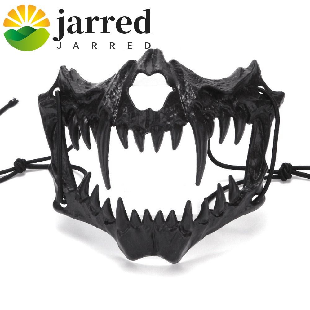 Jarred หน้ากากฮาโลวีน Skull ครึ่งหน้า คอสเพลย์ โครงกระดูก มนุษย์หมาป่า Dragon God Demon สําหรับปาร์ตี้ Prom Carnival