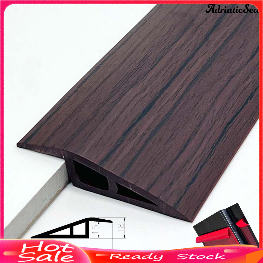 [COD]☃1/1.5 ซม.x100 ซม.PVC เกณฑ์ Ramp Self-Adhesive ชั้น Transition Strip ลื่น Doorways พรมกระเบื้อง Overlap ขอบลด