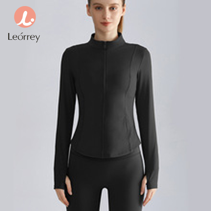 Leorrey-เสื้อแจ็คเก็ตแขนยาวสำหรับใส่เล่นกีฬาแบบมีซิปทั้งตัว เสื้อแจ็คเก็ตระบายอากาศได้ดี ราคา ถูกที่สุด ดีลบีเคเค แกลเลอรีภาพที่ 8