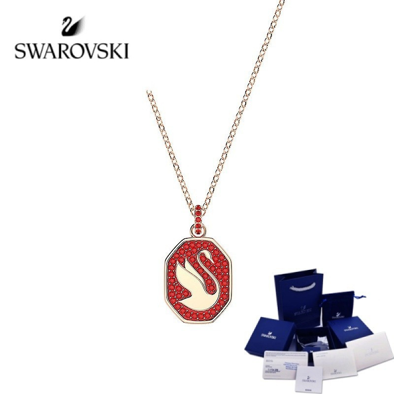 Swarovski Signum สร้อยคอ Non-Fading สุภาพสตรีคอ Charm คอคริสตัลสร้อยคอเงินสร้อยข้อมือคอแฟนสร้อยคอวัน