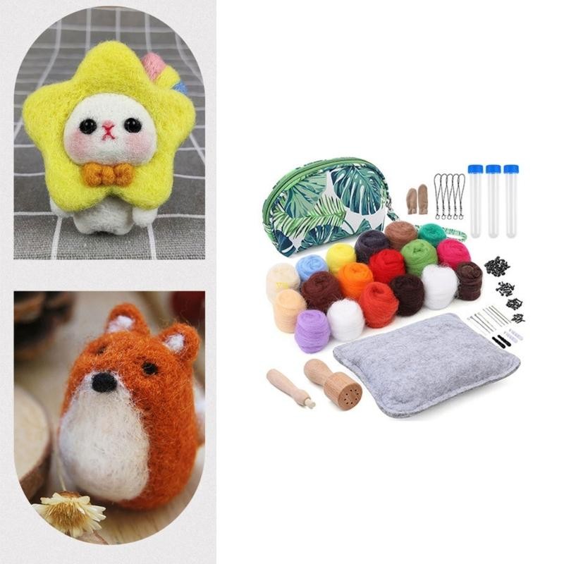 Yu Needling Felting Kits Needle Felt Kits Handmade DIY Felting Set Needle Felt Kits