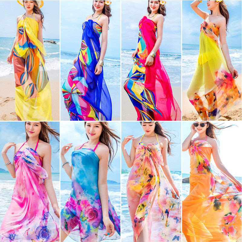 【5344人好评】丝巾女百搭夏季沙滩巾超大防晒海边速干长款海滩披肩纱巾雪纺围巾【 5344 positive reviews 】 Silk scarf women's versatile summer