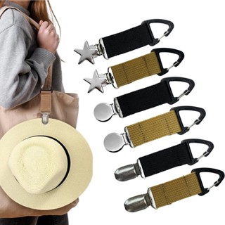 คลิปหนีบหมวกพกพา สำหรับติดกระเป๋า มีตะขอคล้อง