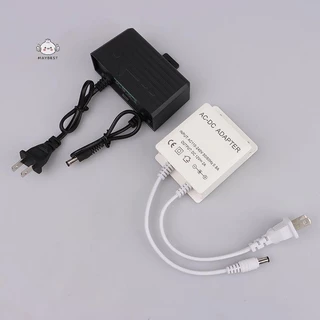 {maybest} AC/ 12V 2A 2000ma กล้องวงจรปิดแหล่งจ่ายไฟ adaptor กันน้ํากลางแจ้ง EU US Plug Adapter Charger สําหรับกล้องวงจรปิดกล้องวิดีโอ {TH}