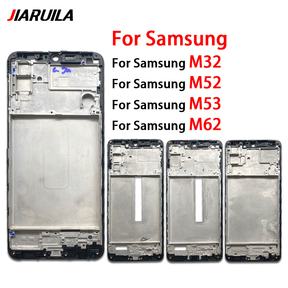 Jiaruila อะไหล่กรอบหน้าจอ LCD แบบเปลี่ยน สําหรับ Samsung M12 M13 M21 M23 M31 M32 M52 M53 M62