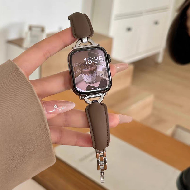 สายนาฬิกาข้อมือหนังแท้ สําหรับ Apple Watch 9 Ultra2 8 7 6 SE 5 4 3 2 1 ขนาด 42 44 45 49 มม. 38 40 41 มม.