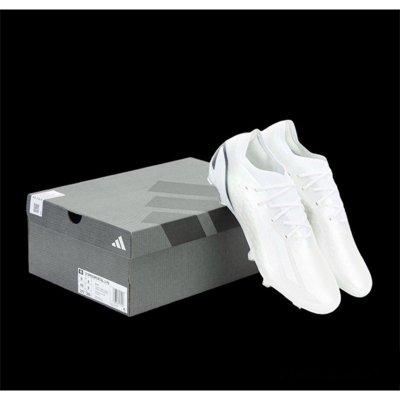 รองเท้าสตั๊ด Adidas X Speed Portal.1 ตัวท็อป WhiteOut/BlackOut ขาวล้วน/ดำล้วน สบาย ๆ