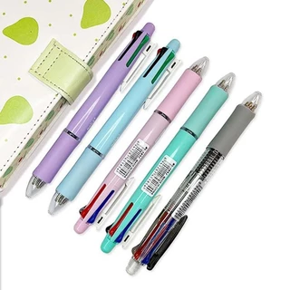 5 in 1 ปากกาลูกลื่น หลากสี พร้อมไส้ดินสอ 4 สี 1 เครื่องใช้สํานักงาน โรงเรียน