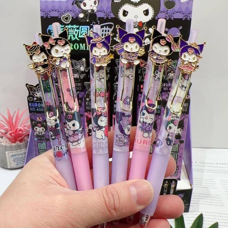 1 ชิ้น การ์ตูน Sanrio Kuromi จี้โลหะ ปากกาเจล อุปกรณ์นักเรียน เครื่องเขียน ของขวัญ