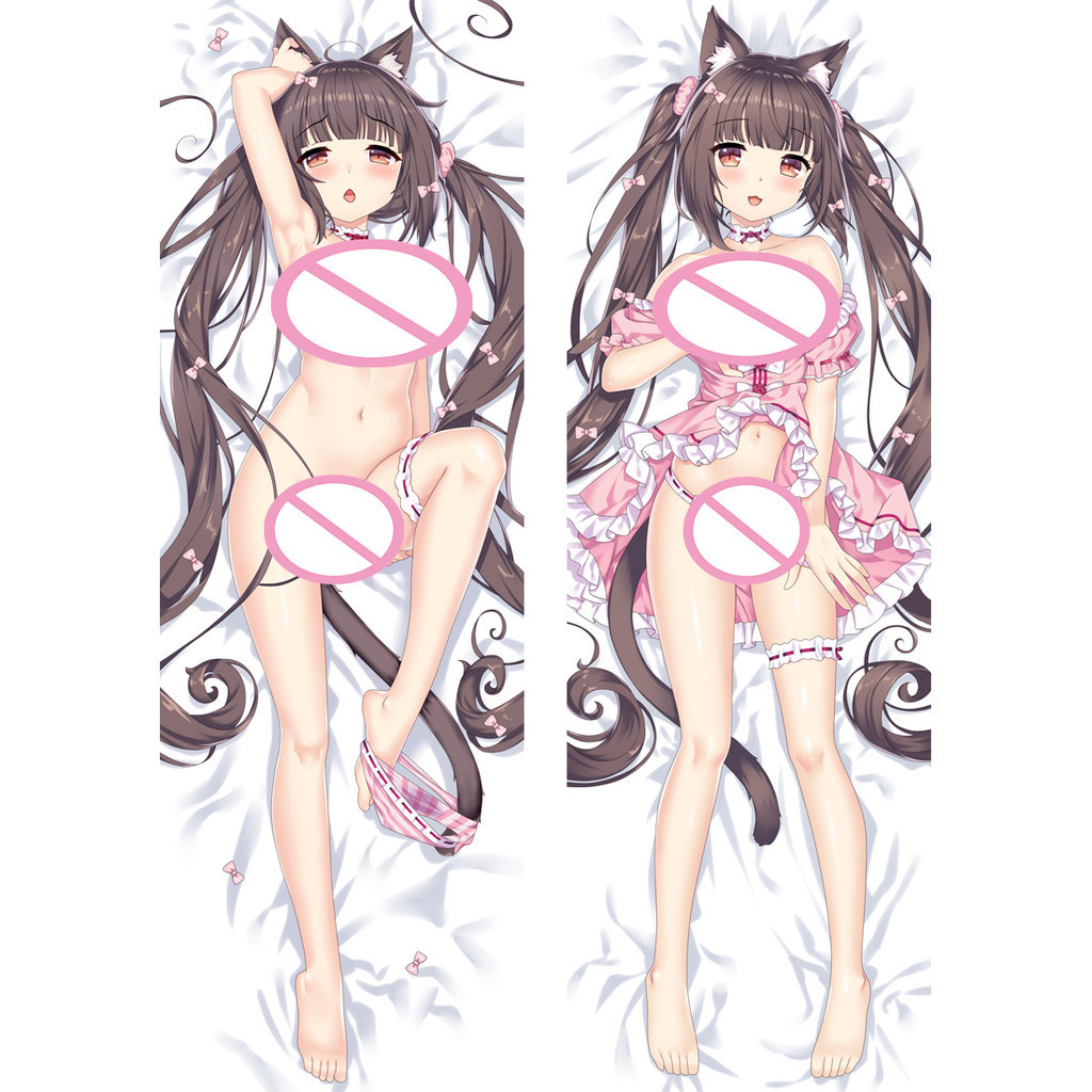 ปลอกหมอนอิง พิมพ์ลายอนิเมะ Nekopara Chocolate Dakimakura Otaku Waifu 2 ด้าน