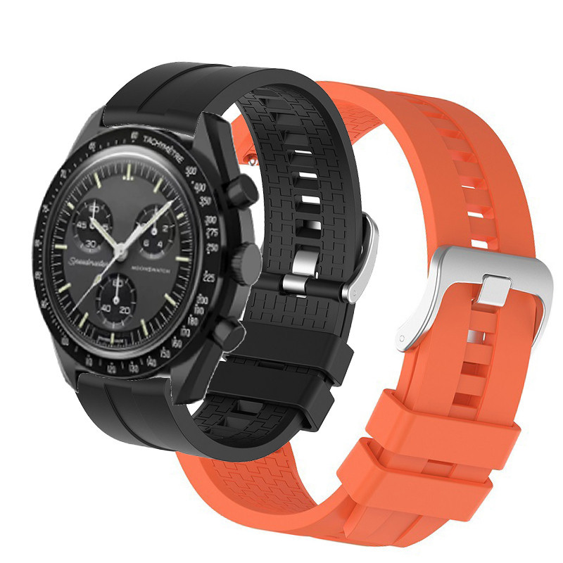 สายนาฬิกาข้อมือซิลิโคน แบบเปลี่ยน สําหรับ Omega x Swatch Smart Watch