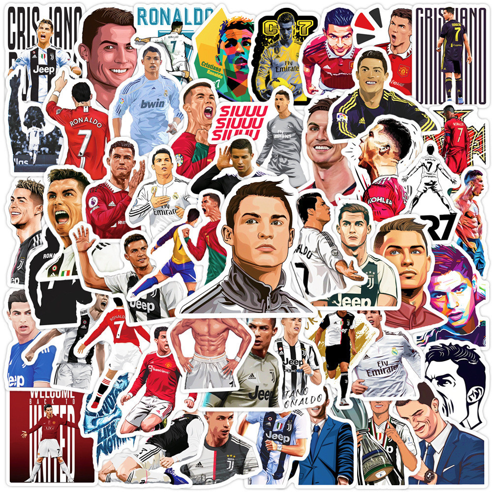 ✨พร้อมส่ง✨New เมสซิ FOOTBALL CR7 เนย์มาร์ Ronaldo worldcup sticker สติกเกอร์กันน้ำรูปแบบที่แตกต่างกั