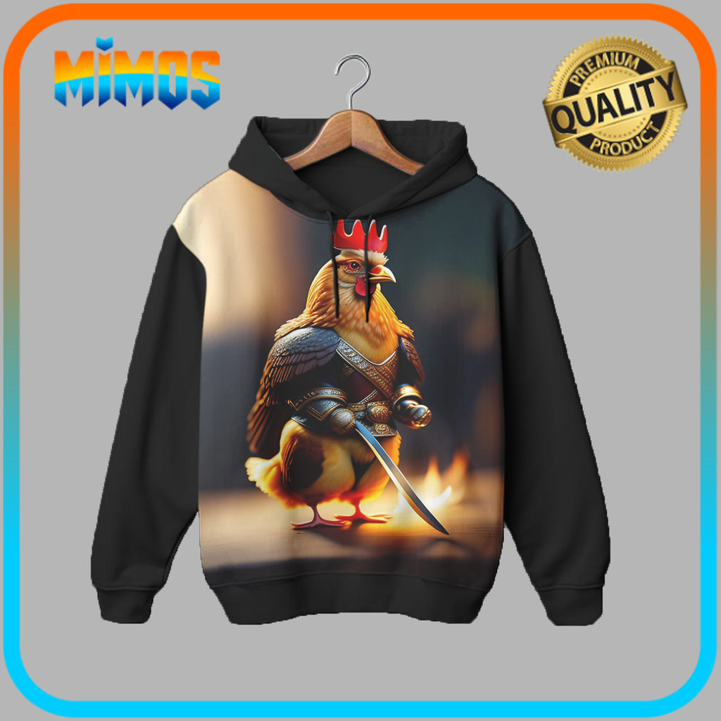 3D Animated TV การ์ตูนไก่เด็ก Hoodie Jacket Chicken Hero 05MM011 _JA สําหรับเด็กอายุ 1-12 ปี