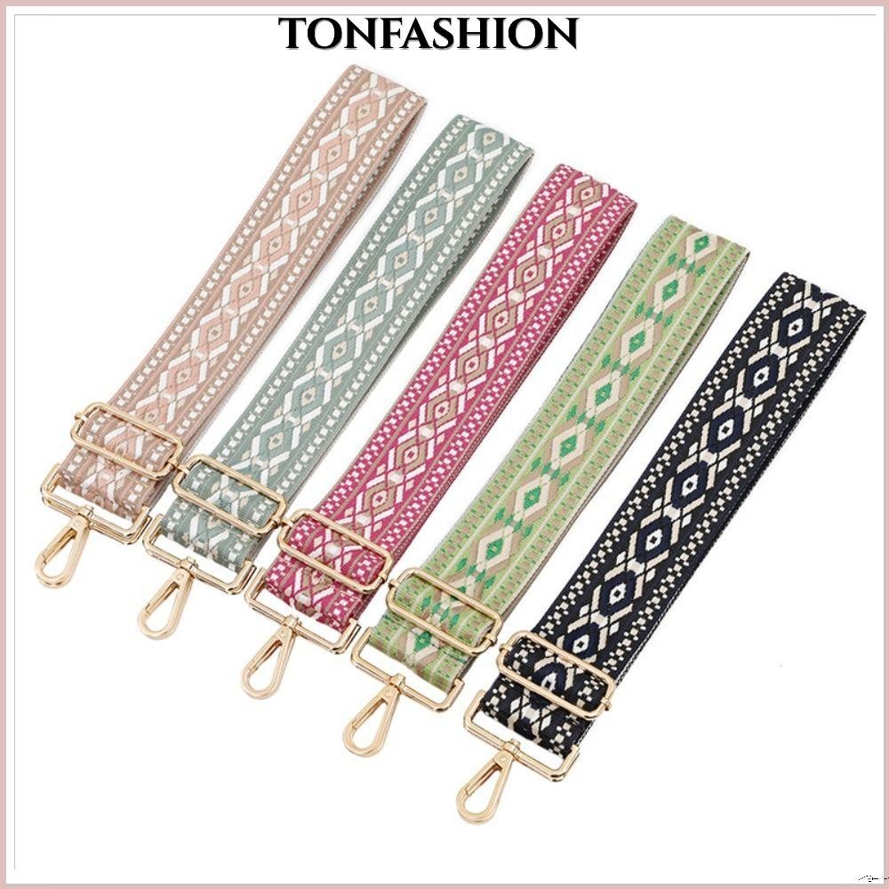 Tonfashion สายคล้องกระเป๋า โพลีเอสเตอร์ กว้าง ปรับสายได้ แบบเปลี่ยน สําหรับกระเป๋าถือ กระเป๋าสะพายไหล่ DIY