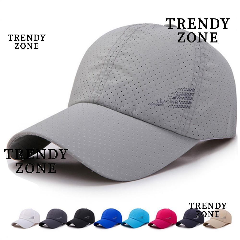 Trendyzone หมวกเบสบอล แบบแห้งเร็ว ปรับได้ เหมาะกับฤดูใบไม้ผลิ และฤดูร้อน สําหรับเล่นกีฬากลางแจ้ง
