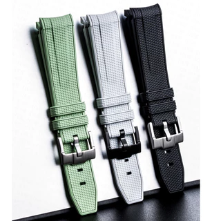 สายนาฬิกาสําหรับ Omega X Swatch Joint MoonSwatch สาย Seamaster 300 ผู้ชายผู้หญิง 20 มม.ยางซิลิโคนโค้ง End สร้อยข้อมือ Watchband