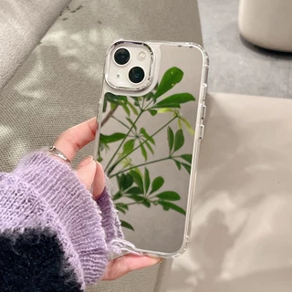 เคสโทรศัพท์มือถือ พร้อมกระจก For iPhone16 11 13 Pro 14 12 13 15 Pro Max 14 PlusXR XS Max Mirror Case สําหรับ สไตล์เกาหลี