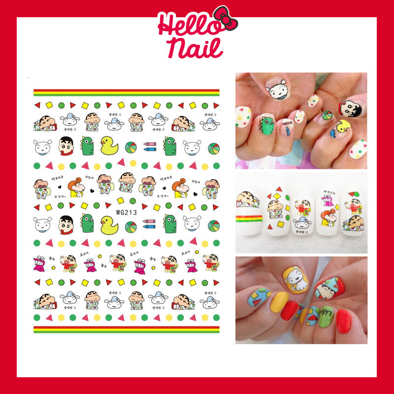 สติ๊กเกอร์ติดเล็บ 3D Shin Chan ชินจัง สติ๊กเกอร์แต่งเล็บ Sticker สติ๊กเกอร์ น่ารัก อุปกรณ์ตกแต่งเล็บ