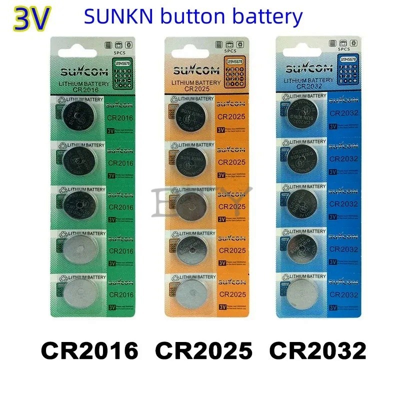 BTY Battery SUNKNG CR2016/CR2025/CR2032 Automotive Key 3V Lithium Battery, Toy Blood Pressure Monito