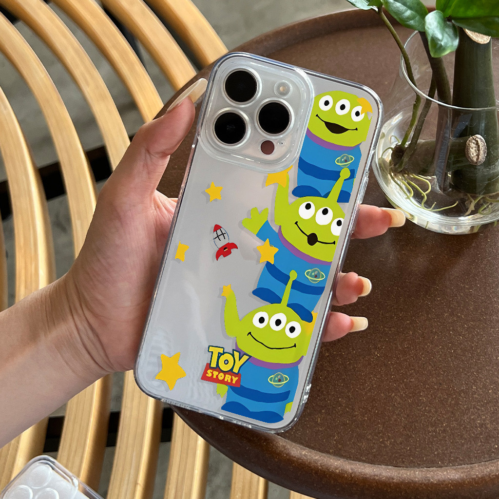 พร้อมส่งในประเทศไทย เคสโทรศัพท์มือถือ แบบใส ลายเอเลี่ยนน่ารัก สําหรับ iphone 14 13 12 11 Pro Max 14 Plus XSMAX XR X