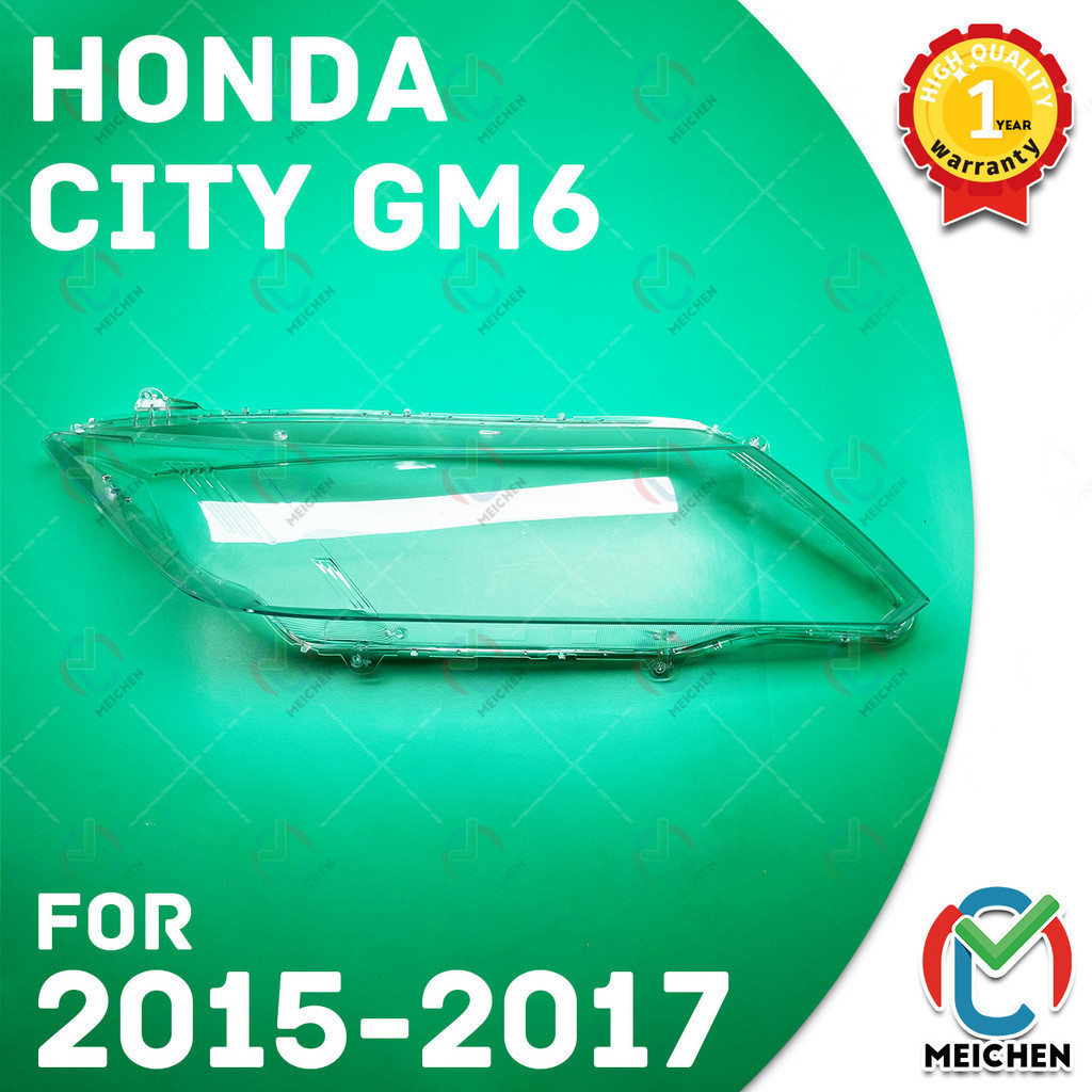 Honda City GM6 ไฟหน้าตรงรุ่น 2015-2017 เลนส์ไฟหน้า ฝาครอบโคมไฟหน้า สําหรับรถตรงรุ่น