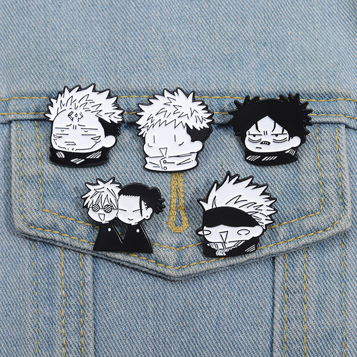 เข็มกลัดโลหะ ลายการ์ตูนอนิเมะญี่ปุ่น Spell Battle Avatar Gojo Satoru Pin น่ารัก เครื่องประดับ ของขวัญ สําหรับนักเรียนผู้ชาย