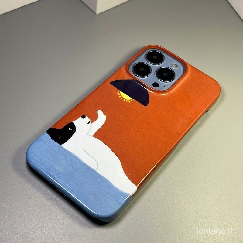 เคสป้องกันโทรศัพท์มือถือ แบบแข็ง กันกระแทก ลายการ์ตูนลูกสุนัข สําหรับ Iphone 15promax 14promax 13promax 12promax 11promax 11pro xsmaxs